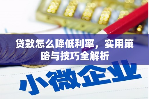 镇远贷款怎么降低利率，实用策略与技巧全解析