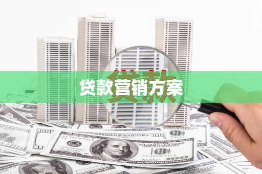 镇远贷款营销方案