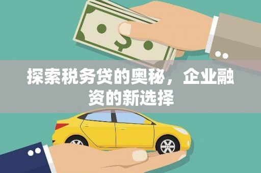 镇远探索税务贷的奥秘，企业融资的新选择