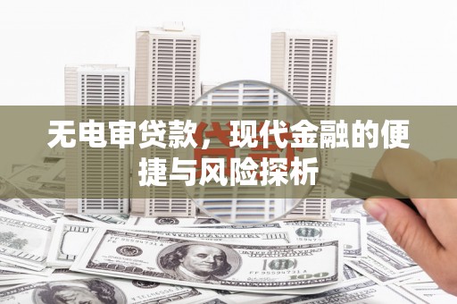 镇远无电审贷款，现代金融的便捷与风险探析