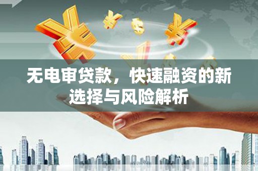 镇远无电审贷款，快速融资的新选择与风险解析