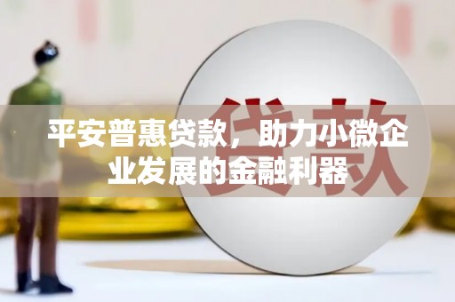 镇远平安普惠贷款，助力小微企业发展的金融利器