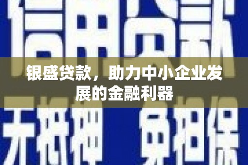 镇远银盛贷款，助力中小企业发展的金融利器