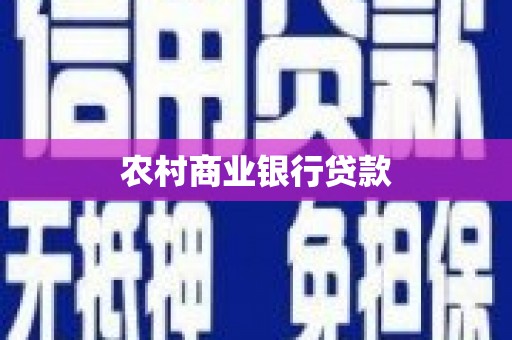 镇远农村商业银行贷款