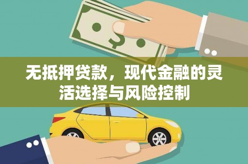 镇远无抵押贷款，现代金融的灵活选择与风险控制