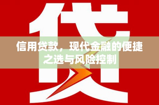 镇远信用贷款，现代金融的便捷之选与风险控制