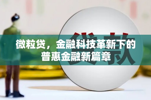 镇远微粒贷，金融科技革新下的普惠金融新篇章