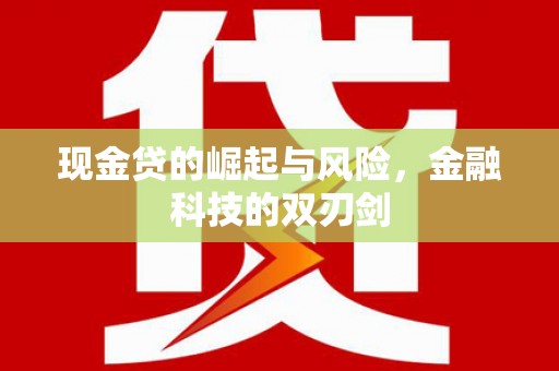 镇远现金贷的崛起与风险，金融科技的双刃剑