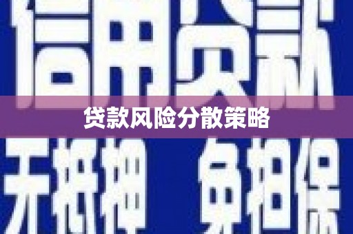 镇远贷款风险分散策略