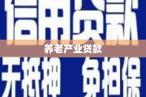 镇远养老产业贷款