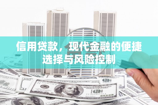 镇远信用贷款，现代金融的便捷选择与风险控制