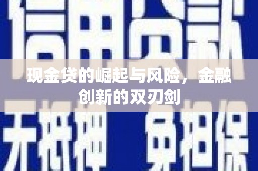 镇远现金贷的崛起与风险，金融创新的双刃剑