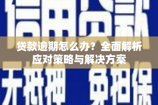 镇远贷款逾期怎么办？全面解析应对策略与解决方案