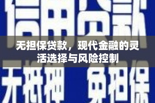 镇远无担保贷款，现代金融的灵活选择与风险控制
