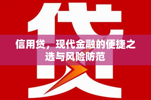 镇远信用贷，现代金融的便捷之选与风险防范