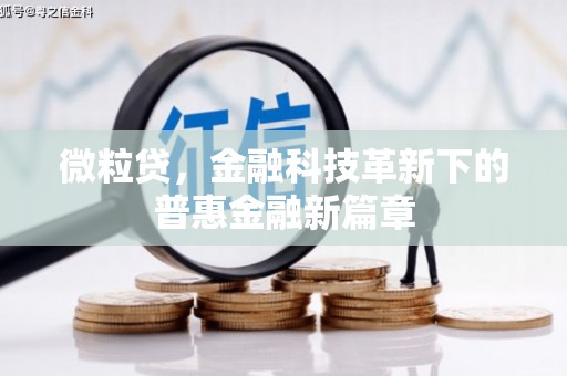 镇远微粒贷，金融科技革新下的普惠金融新篇章