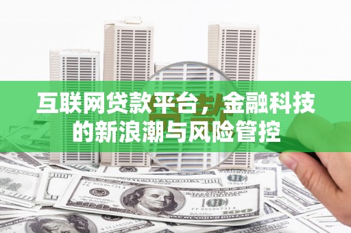 镇远互联网贷款平台，金融科技的新浪潮与风险管控