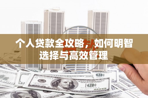 镇远个人贷款全攻略，如何明智选择与高效管理